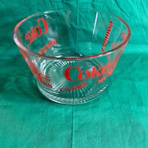 Vintage Coca Cola Glass Snack Bowl Like New